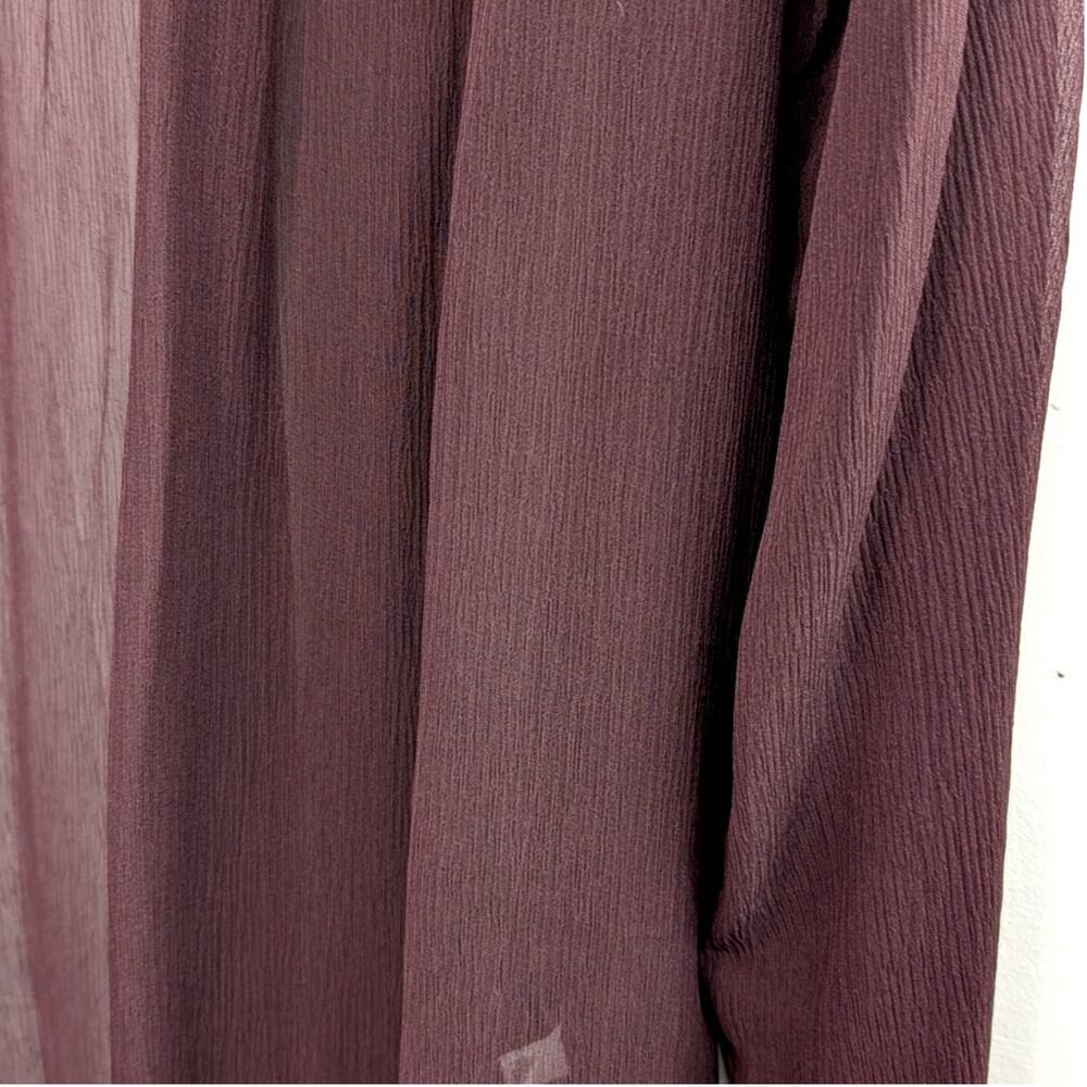 NWT Eileen Fisher 100% Silk Sheer Crinkle Chiffon Long Duster Jacket - Picture 2 of 5